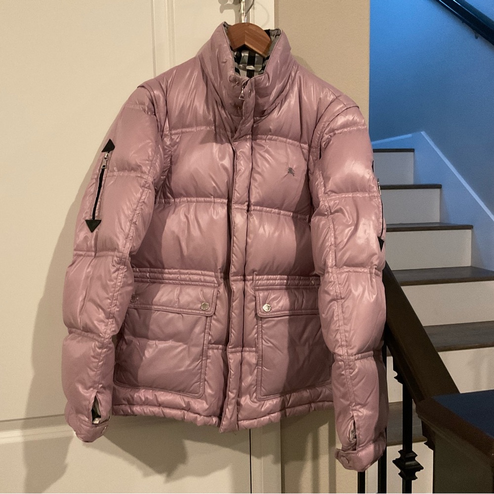 Burberry Pink Quilted Puffer Jacket
